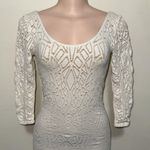 Bebe  bodycon dress nude undertone ivory top woman size M/L nice material thick Photo 1