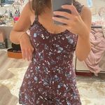 Urban Outfitters  brown blue floral romper Photo 0