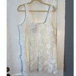 ZARA  Embroidered White Floral Dress Size Large NWT Photo 7