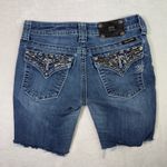 Miss Me  Denim Jean Shorts Womens Size 28 Embellished‎ Pockets Distressed Photo 1