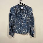 Raga NWOT   PAISLEY BUTTON DOWN SHIRT silky size small boho multicolored Photo 4