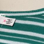Lush Clothing LUSH small womens v-neck green white striped wrap short sleeve top new Photo 2
