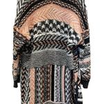 Free People Knit Long Cardigan Chunky Sweater Peach Cream Multi Sz XS-M Boho Photo 6