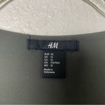 H&M Olive Green/ Charcoal Gray Women's Chiffon Button Down Blouse Size 12 Photo 2