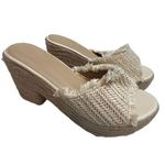 Espadrille Platform sandals off white braid detail ivory sandal sz8 (no tag) Size 8 Photo 0