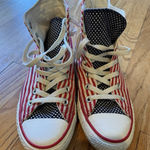 Converse Vintage American Print High Top Chuck Taylor Shoes 6 M 9w USA  Photo 0