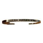 MantraBand You Got This Mantra Bracelet From  OS Cuff Bangle Silver Engraved Photo 0