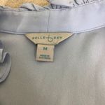 Belle Sky  Women Blouse Med NWT Blue ruffle Shirt Feminine Flowy office attire Photo 7