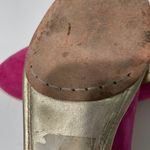 Diane Von Furstenberg  suede flats pink with and Gold heel size 8 Photo 2