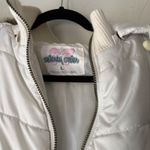 77 Seventy Seven Y2k White Puffer Vest Faux Fur Hood Quilted Zip Pockets Size L Size L Photo 7