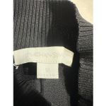 Jonathan Simkhai Women’s Size Medium Black Peplum High Neck Knit Top Photo 2