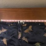 Vintage Butterfly‎ Print Rayon Blend Pants Dressy Career Size 10 Black Photo 2