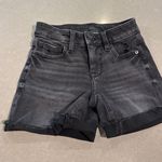 American Eagle Girls Black Wash Distressed Denim Jean Shorts Size 000‎ Photo 0