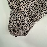 Lulu's Sweet Spot Taupe Cheetah Print Long Sleeve Black and Cream Blouse Size S Photo 8
