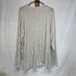 Mote Marled Oatmeal Long Sleeve V Neck Pullover Asymmetrical Blouse Size XXL Gray Photo 3