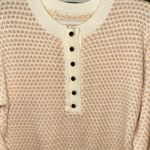 Boutique Off White Three Quarter Button Sweater Photo 5