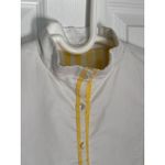 American Vintage Vintage OOAK yellow & white striped dress double layer white lace square collar Photo 6