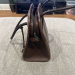 Brighton Vintage  Chantilly Brown Leather Satchel Handbag Purse Heart Owl Photo 5