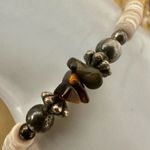 Puka shell tigers eye silver tone surfer bracelet Photo 5