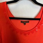 Adrienne Vittadini Studio Orange Sequin Embellished Top Women's Size L Vintage Size L Photo 3