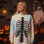 NEW Spirit Jersey Skeleton “Dead” Spellout Halloween Holiday XS Yellow Photo 1