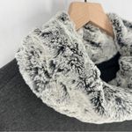 Capote Charcoal Gray Stretch Knit Faux Fur Accents Dolman Cape Poncho Cozy L Size L Photo 2