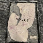 Soncy Plus Size MOCK NECK CUT OUT FRONT TEE swimsuit Purple Photo 1