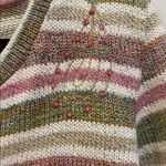 PER UNA BRAND MULTICOLORED 3 BUTTON CARDIGAN SWEATER PINK CREME OLIVE PTP 18/19” Size M Photo 4