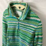 Spyder : Green & Blue Striped Women's Sweatshirt- 1/4 zip- 8 Photo 4