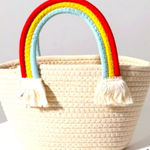 Rainbow Handle Handbag Bag Purse Red Photo 0