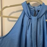 Ann Taylor  satin sleeveless blouse in blue in size Medium Photo 1