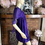 Alice + Olivia PURPLE DRAPING SILK HALTER DRESS (M) Photo 3