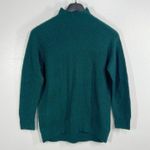 EXPRESS  Mock Neck Ribbed Knit Sweater Green Long Sleeve Pullover XS Oversize Photo 1