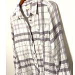 MELLODAY Womens Super Soft Plaid Button Down Shirt Flannel Long Sleeve Top Sz M Photo 2