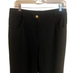 St. John Black Knit Straight Leg Pants Office Casual Size 10 Women's Photo 1