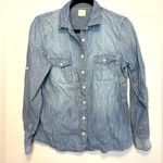 J.Crew  Chambray Button Down Denim Shirt Sz S Photo 1