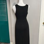 Loveappella  black maxi v neck jersey dress - s Photo 10