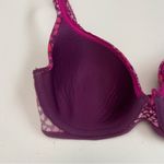 Victoria's Secret  Bra Body By Victoria Lined Demi Hearts Gem Pink Fuchsia Purple Photo 9