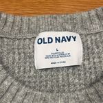 Old Navy   gray waffle knit crew neck sweater size large . Photo 1