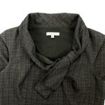Classiques Entier  Check Sheath Dress Bow Neck Gray Brown Size 6 Photo 9