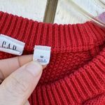 Gap  Red Cable Knit Sweater Women’s Size Medium 100% Cotton 593165 Photo 3
