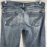 7 For All Mankind Dojo Flare Leg Trouser Blue Denim Jeans Women's Size 30x34 Photo 4
