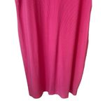 Ambiance Midi Dress Womens Size 2X Pink Ribbed Bodycon Shaping Collared Stretch Photo 3