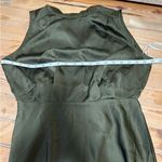 Lulus Classic Elegance Olive Satin Sleeveless Mock Neck Maxi Dress Green Size M Photo 6