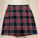 Brandy Melville  Plaid Mini Skirt with Slit Photo 0