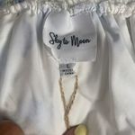 Sky To Moon L White Floral Sweetheart Cottagecore Milkmaid Babydoll Empire Dress Size L Photo 2