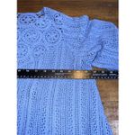 Denim 24/7 Crochet Floral Lace Knit Pullover Top Blue Size undefined Photo 4