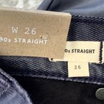 Madewell NWT  The '90s Straight Jean in Coated Midnight Blue Foil NN461 Photo 10