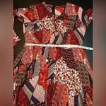 Romeo + Juliet Couture Bell Sleeve Pleated Lace Up Front Dress Size Med Rust Photo 9