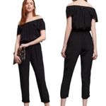 Anthropologie BeachGold Black Off the Shoulder Jumpsuit Black Photo 1